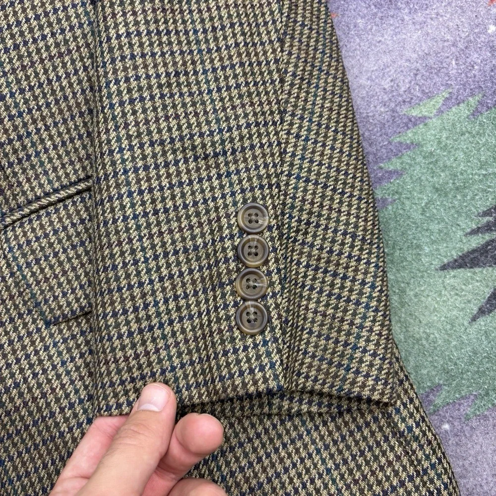 Ralph Lauren Men's Brown Houndstooth Sport Coat Blazer
